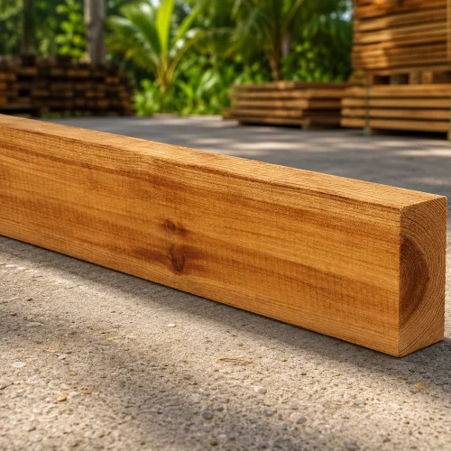 Chevron bois classe 4 marron raboté 68x120 - 5,95 m | Zarboutan Matériaux | La Réunion