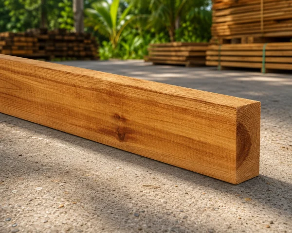 Chevron bois classe 4 marron raboté 68x120 - 5,95 m | Zarboutan Matériaux | La Réunion