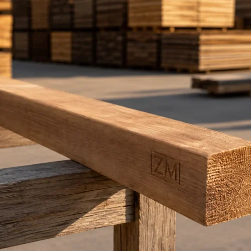 Chevron bois classe 4 marron 68x68 - 4 m | Zarboutan Matériaux | La Réunion
