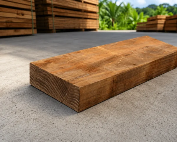 Chevron bois classe 4 marron raboté 68x90 - 4 m | Zarboutan Matériaux | La Réunion