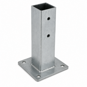 Pied de poteau sur platine