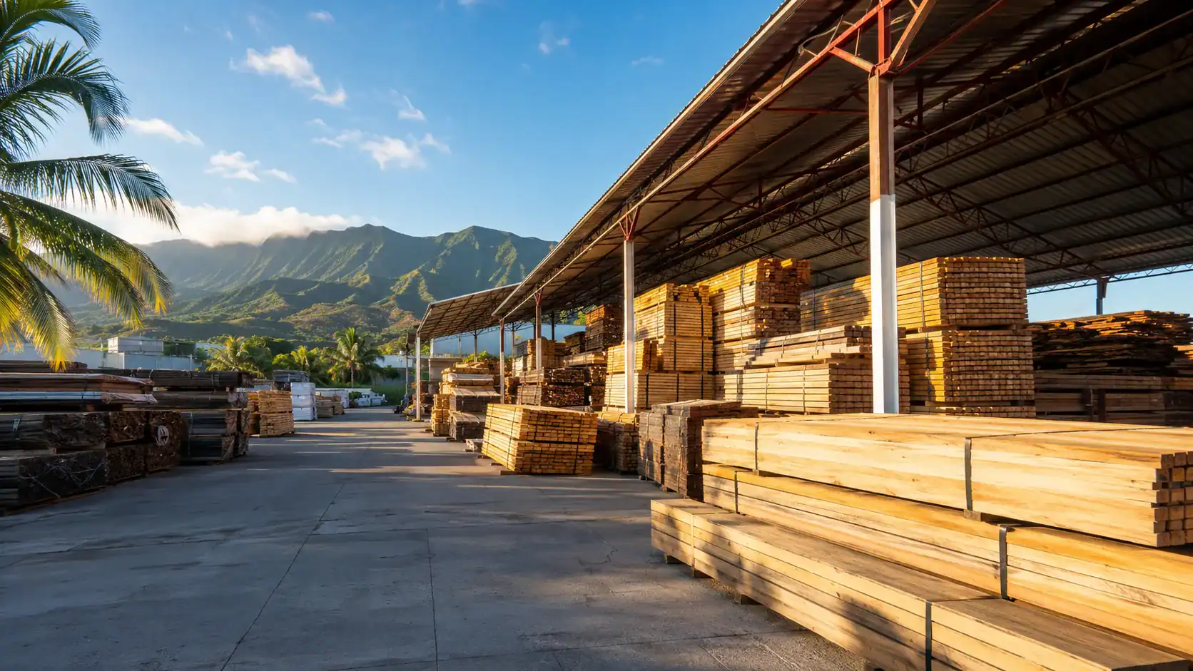 Dépôt de matériaux bois Zarboutan à La Réunion
